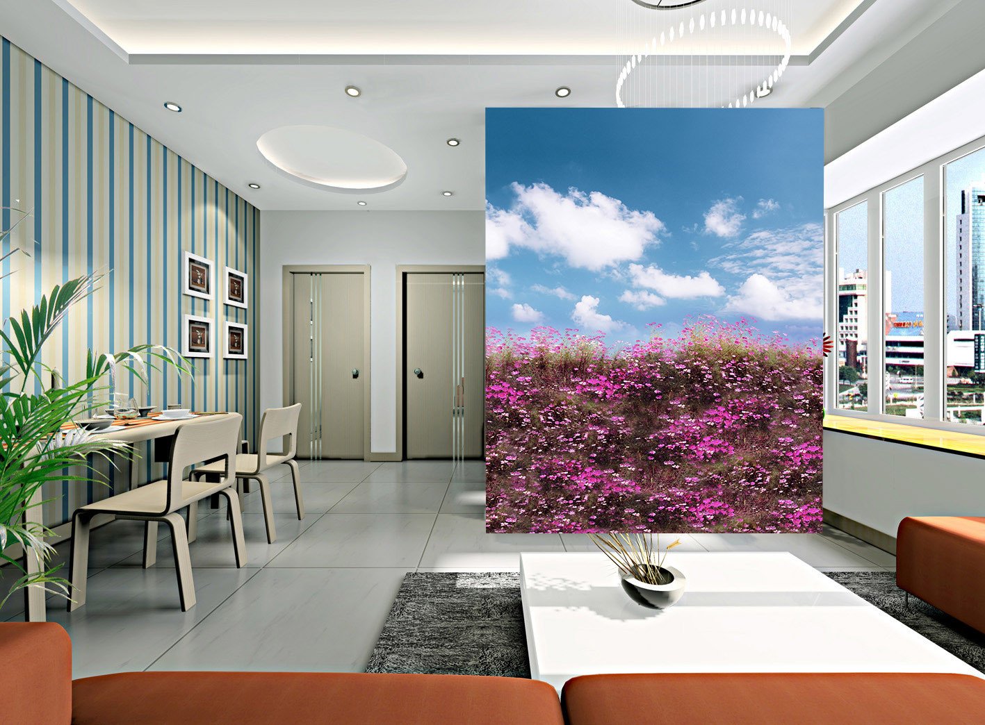 Bright Wildflowers Wallpaper AJ Wallpaper