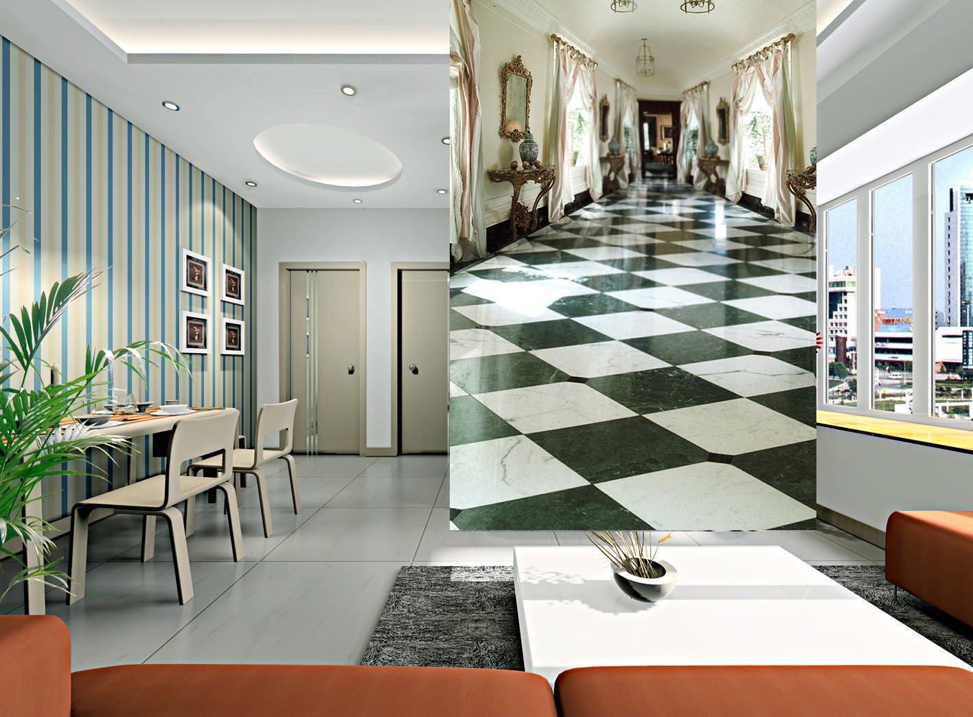 Indoor Corridor Wallpaper AJ Wallpaper