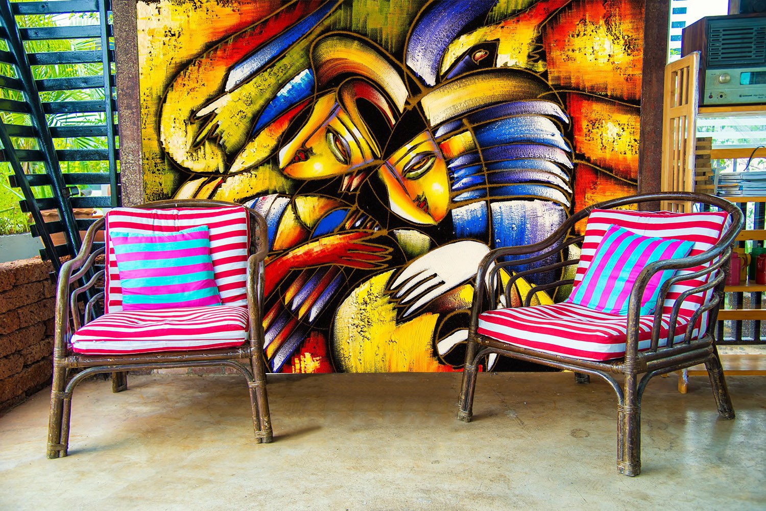 3D Graffiti Ethnic Girl 572 Wallpaper AJ Wallpaper