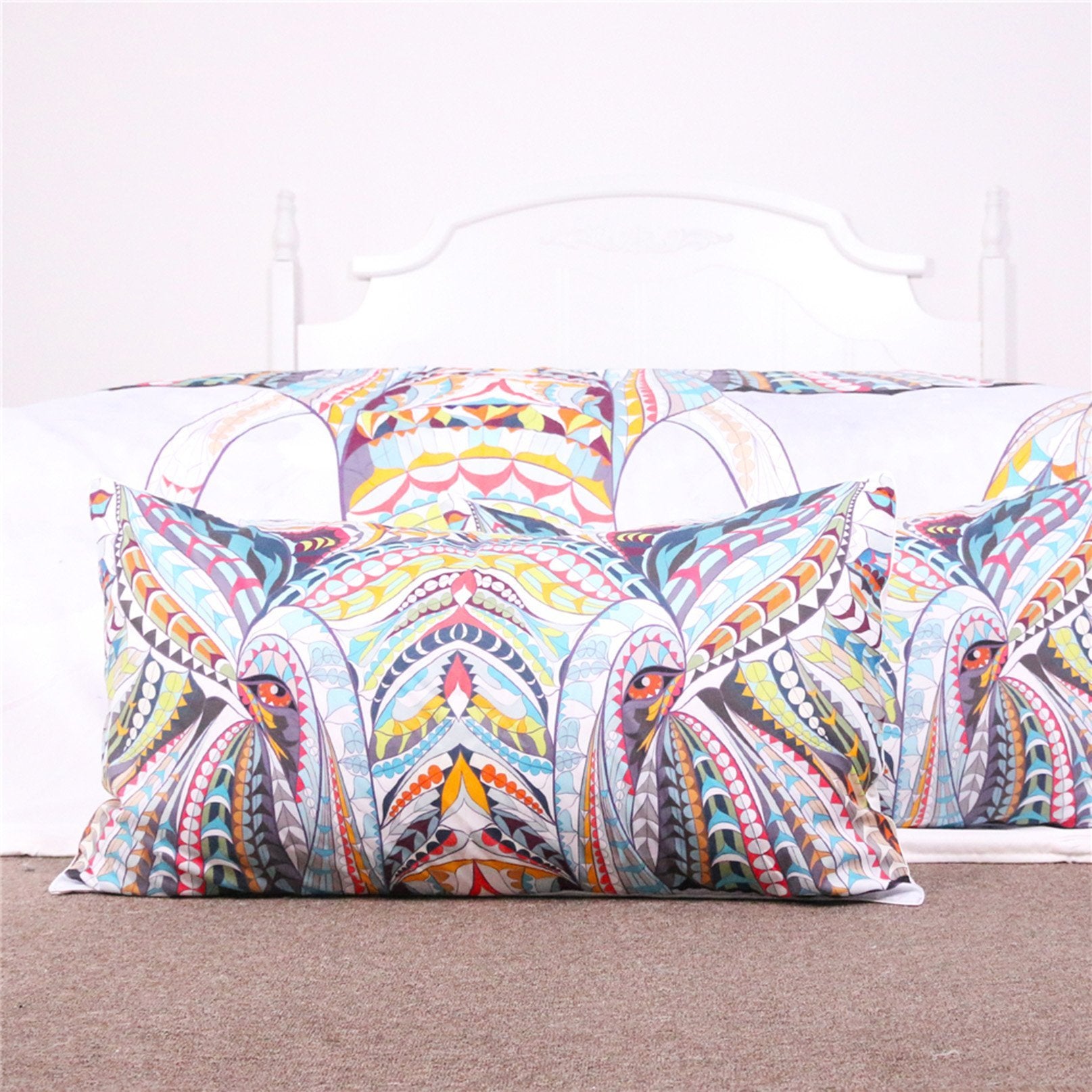 3D Elephant Head 207 Bed Pillowcases Quilt Wallpaper AJ Wallpaper