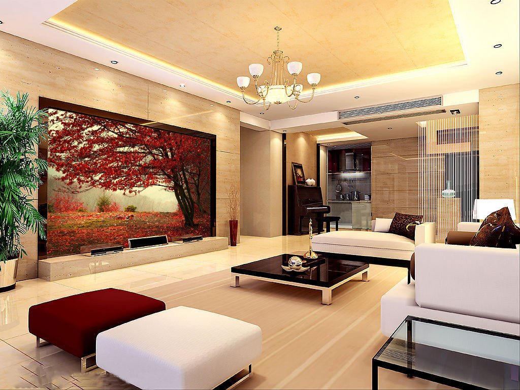 Mountain Red Tree Wallpaper AJ Wallpaper