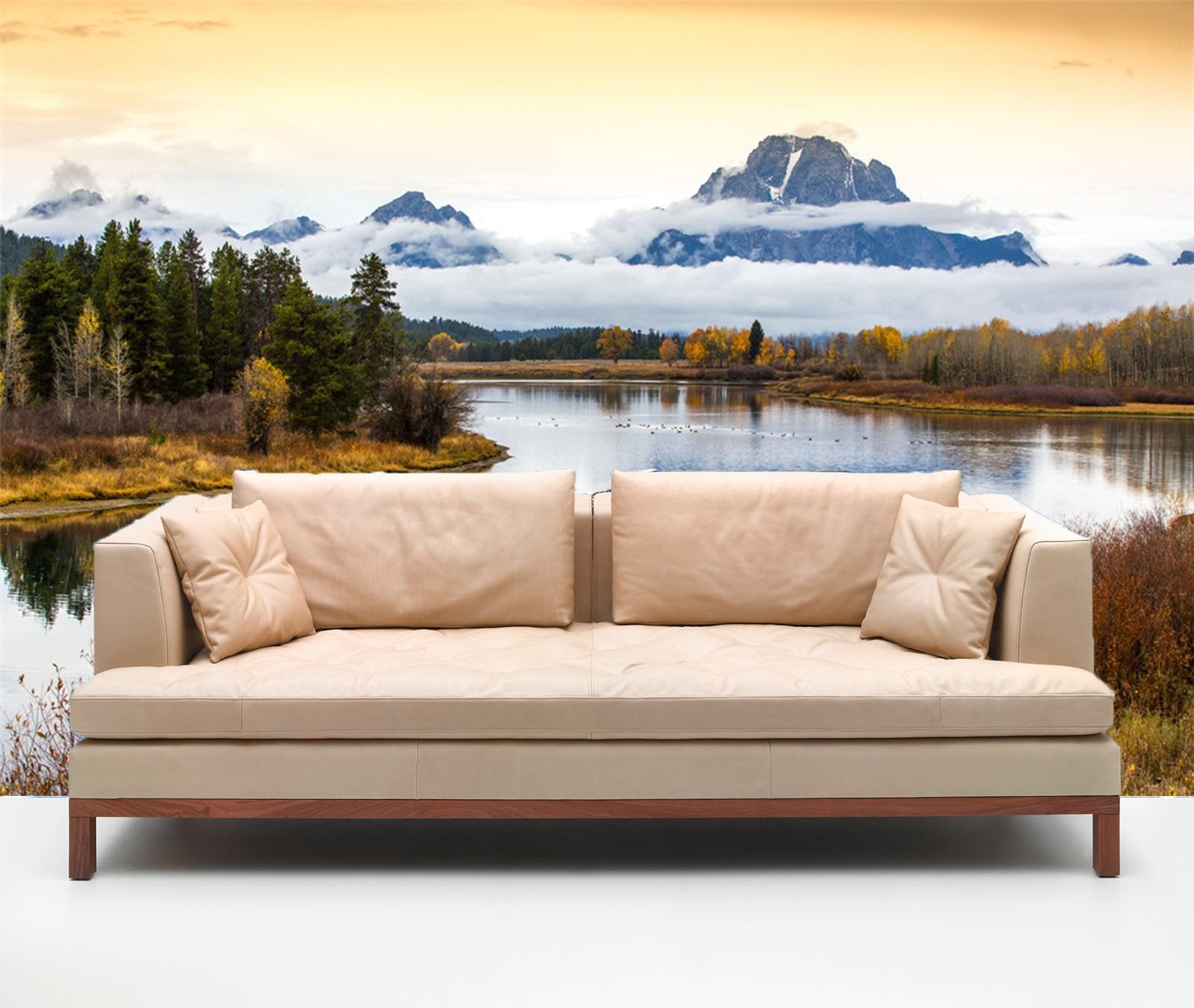 3D Riverbank Hill Snow 767 Wallpaper AJ Wallpaper