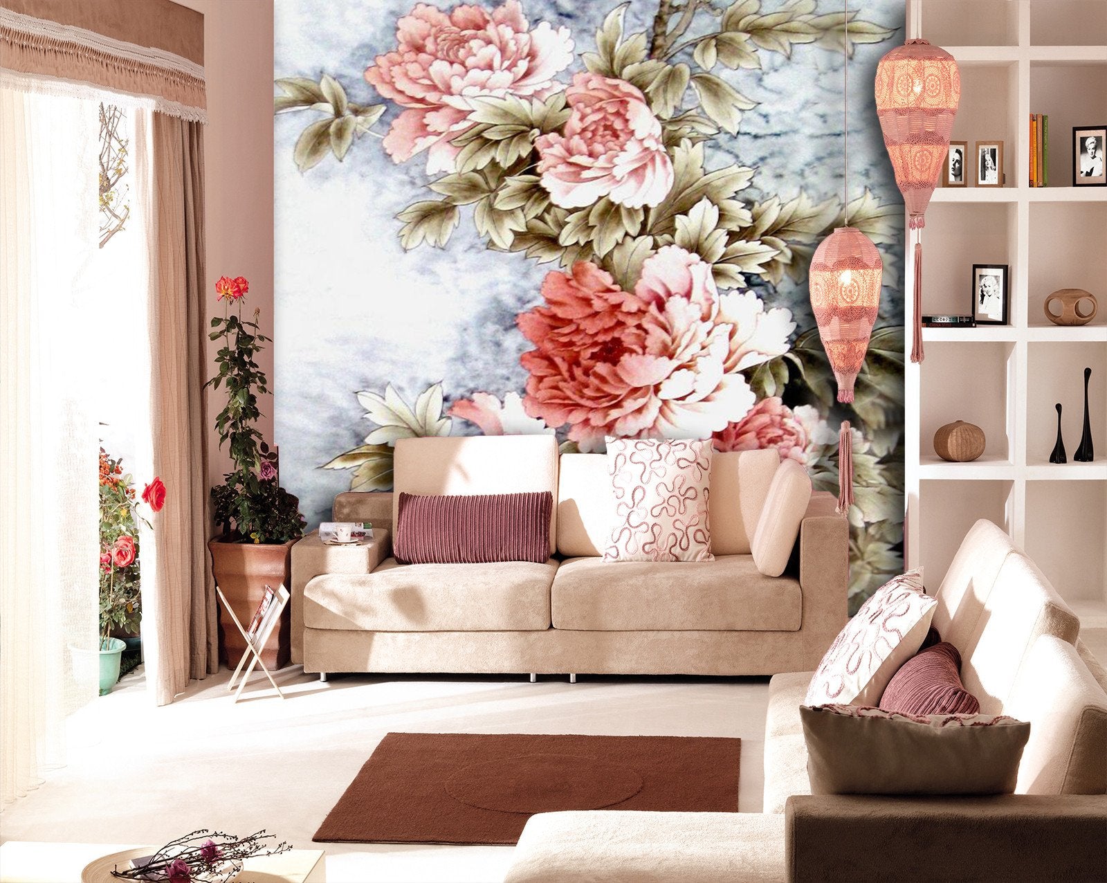 Pink Peony 53 Wallpaper AJ Wallpaper 1