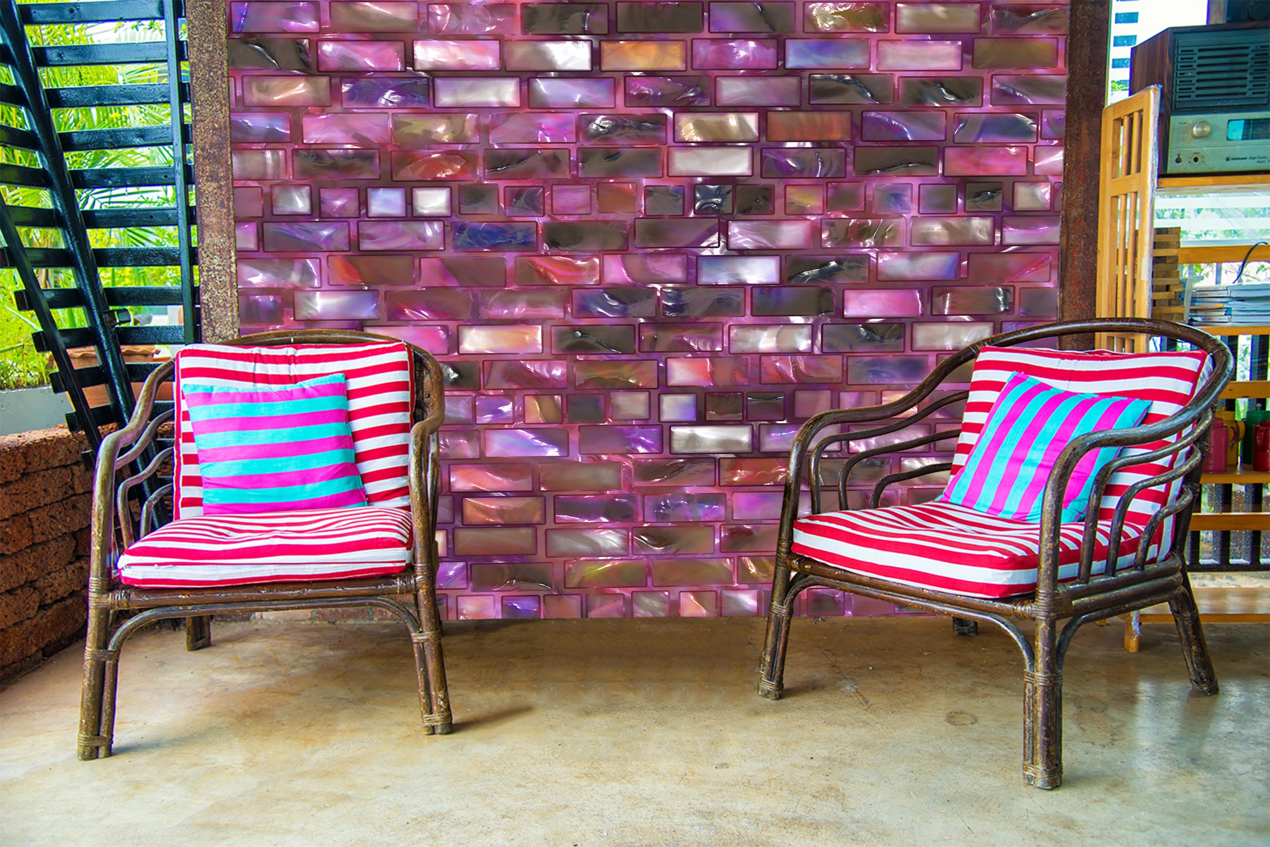 3D Purple Wall 1037 Wall Murals