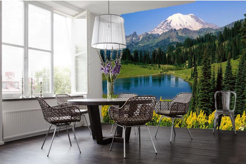 Pine Trees Surround Lake 8 Wallpaper AJ Wallpaper 1