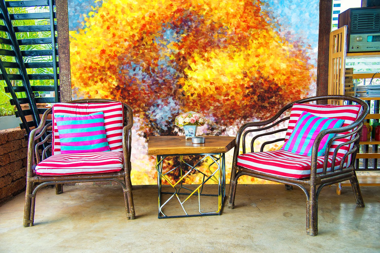 Bright Yellow Tree Wallpaper AJ Wallpaper