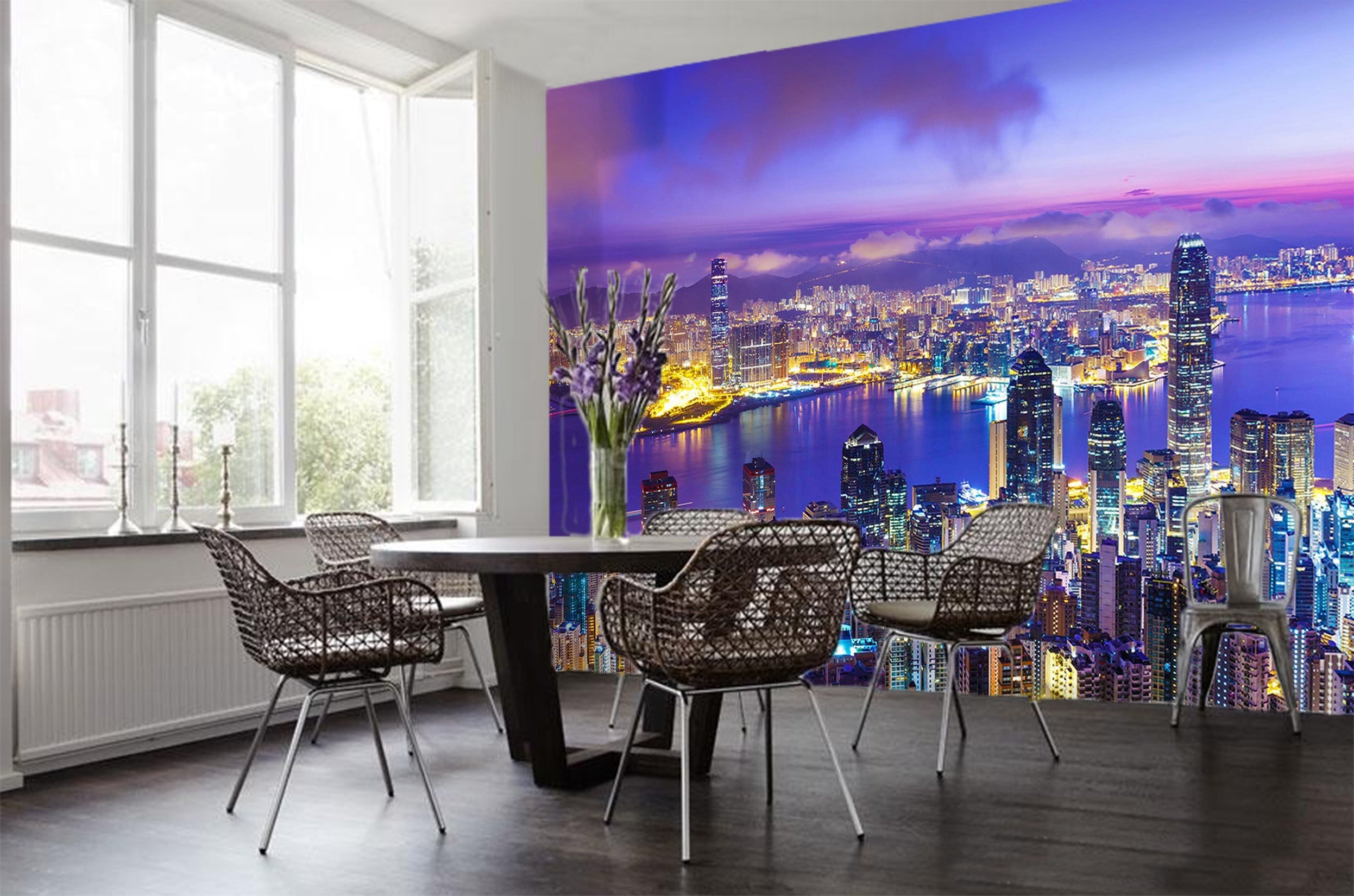 3D Night View City 029 Wall Murals Wallpaper AJ Wallpaper 2