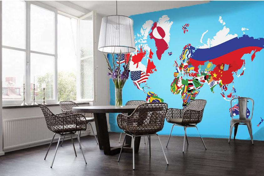 Flag World Map 1 Wallpaper AJ Wallpaper