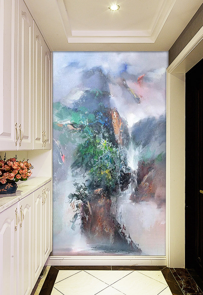 3D Green Abstract WC840 Wall Murals