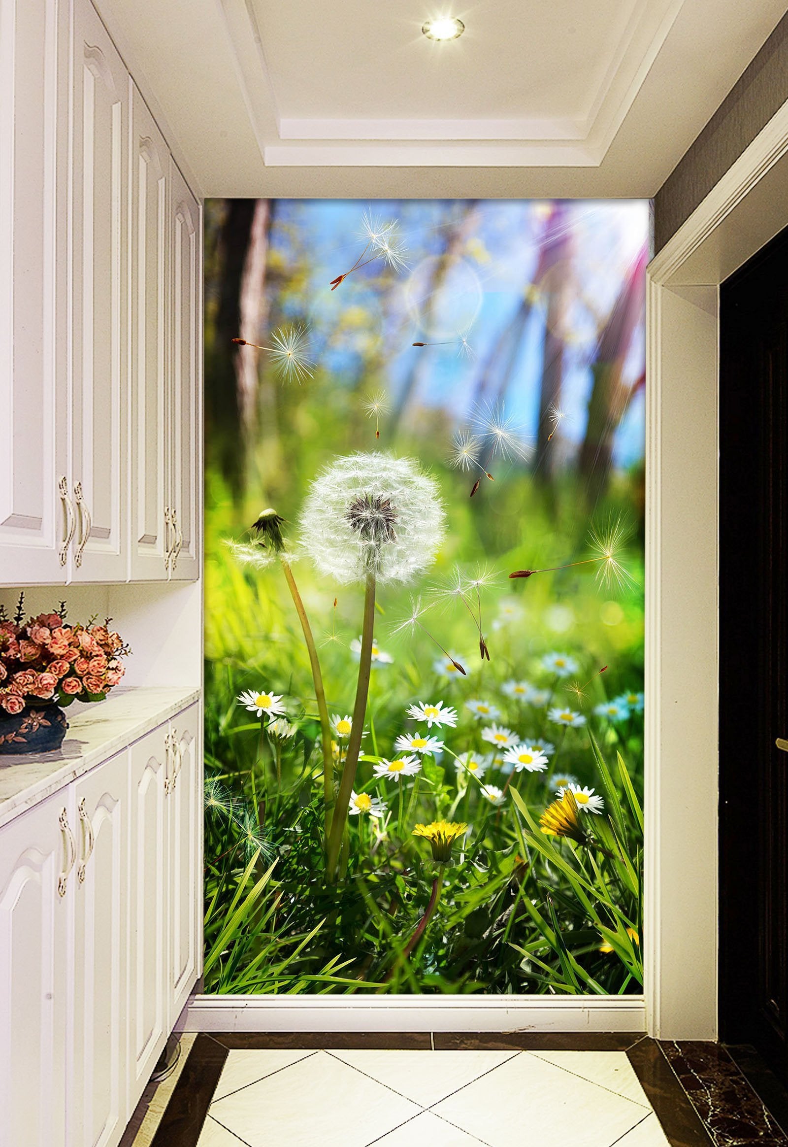 3D Meadow Dandelion 716 Wallpaper AJ Wallpaper