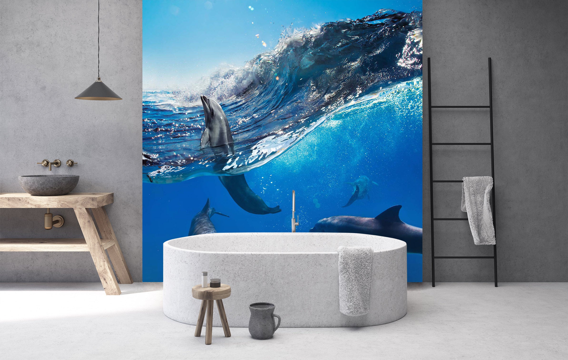 3D Deep Sea Dolphin 2004 Wall Murals