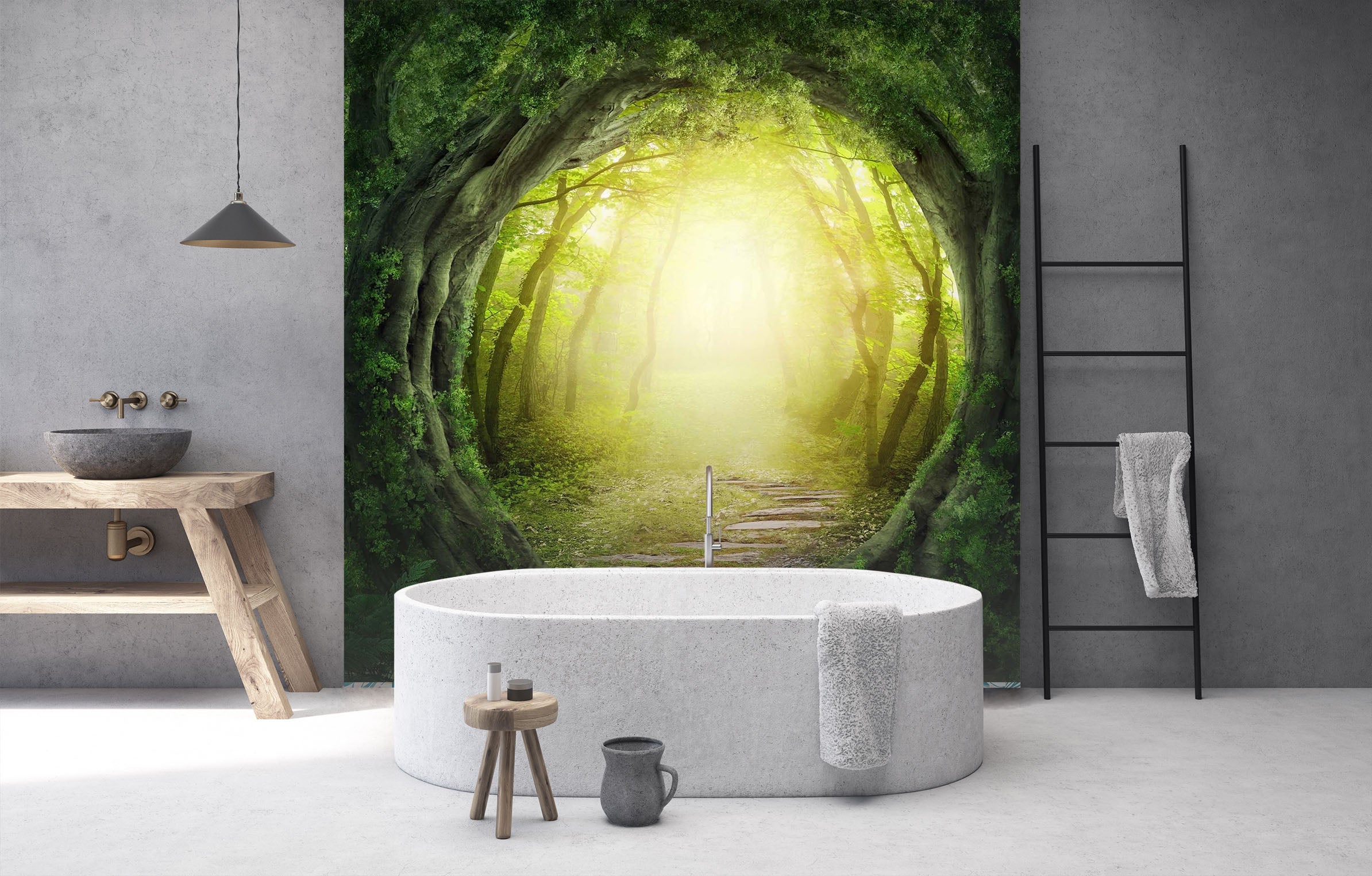 3D Tree Hole Arch 100 Wall Murals
