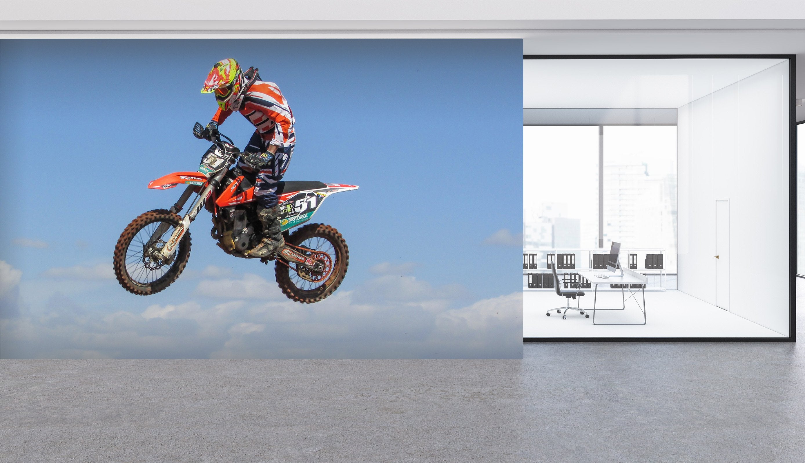 3D Motocross 999 Vehicle Wall Murals Wallpaper AJ Wallpaper 2