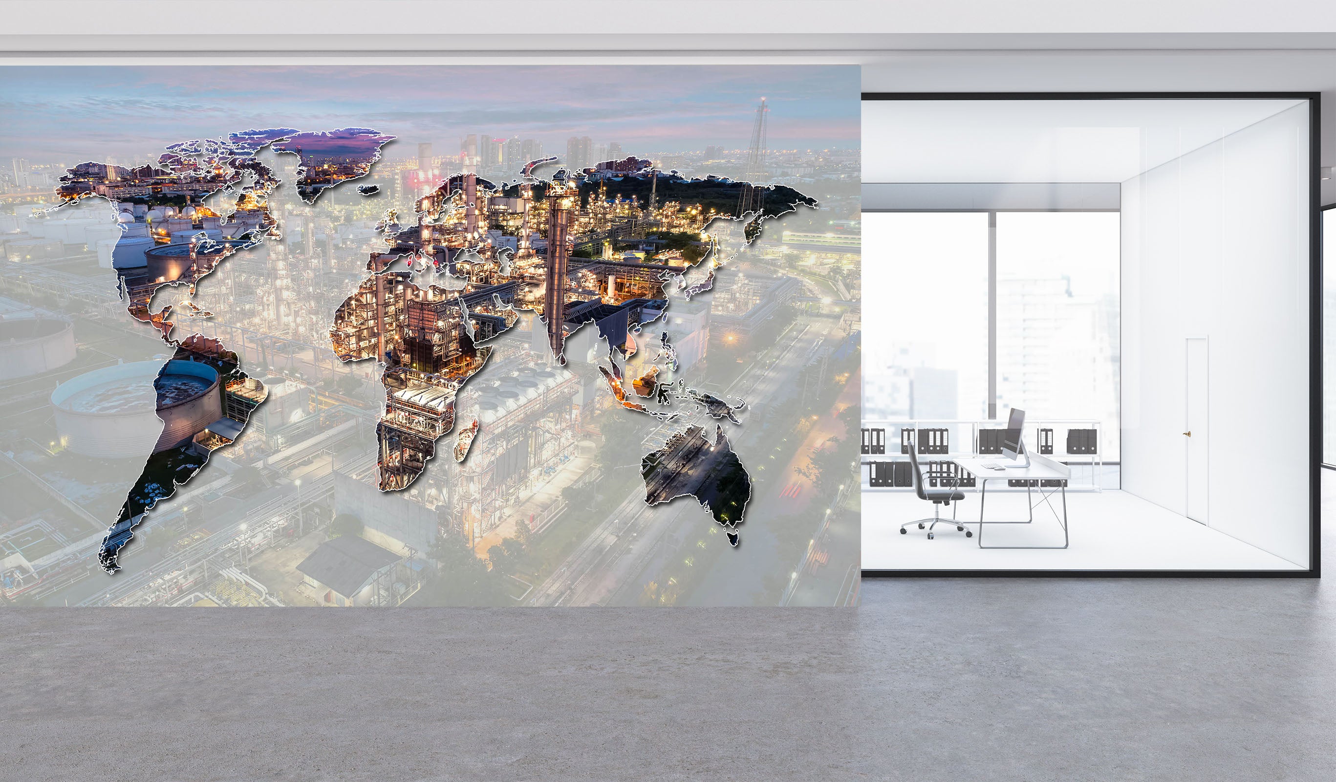 3D Patchwork Pattern 2119 World Map Wall Murals