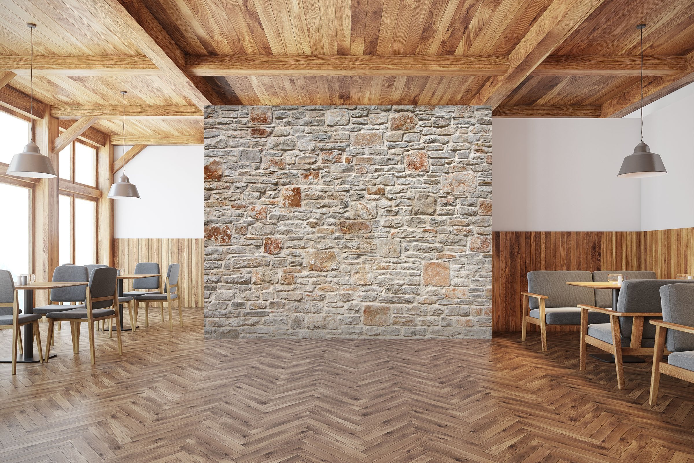 3D Nostalgic Brick Wall 080 Marble Tile Texture Wallpaper AJ Wallpaper 2