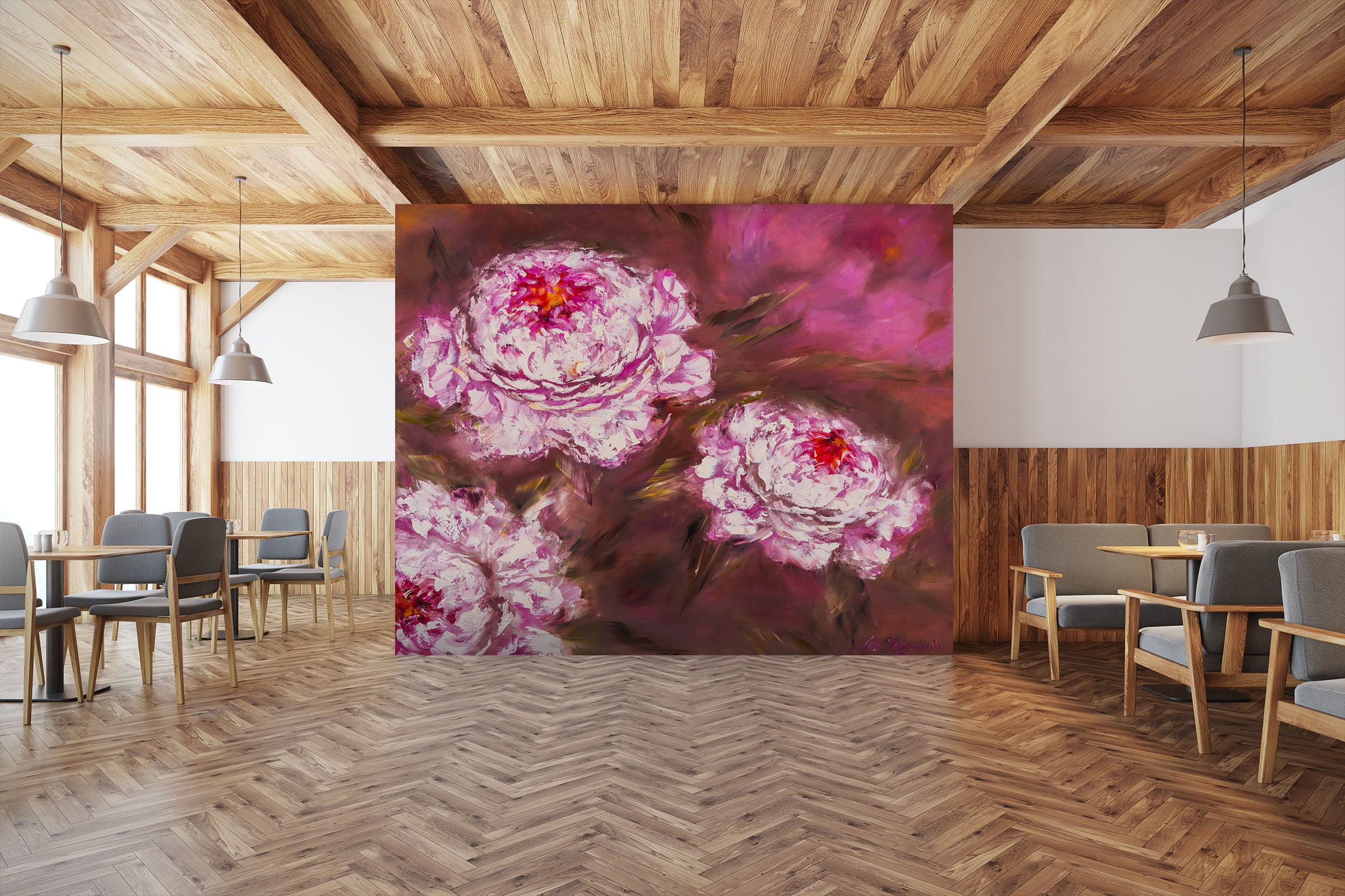 3D Pink Flower 113 Skromova Marina Wall Mural Wall Murals