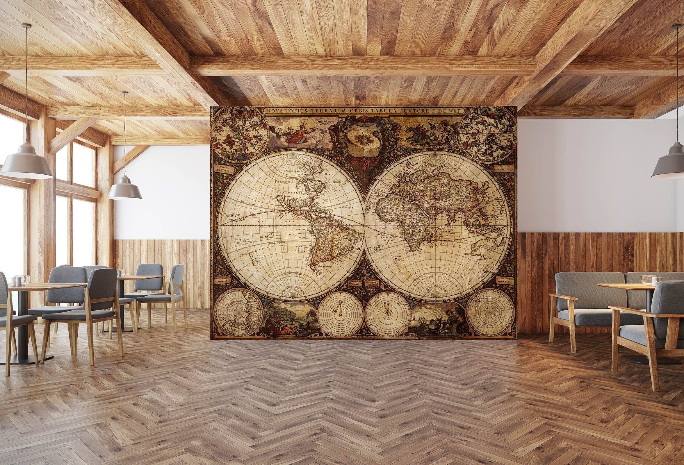 3D Earth Circle 2021 World Map Wall Murals