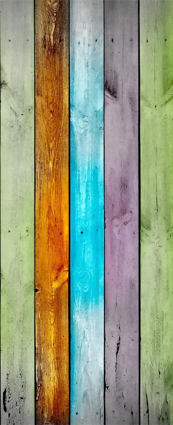 3D stripe board painting door mural Wallpaper AJ Wallpaper