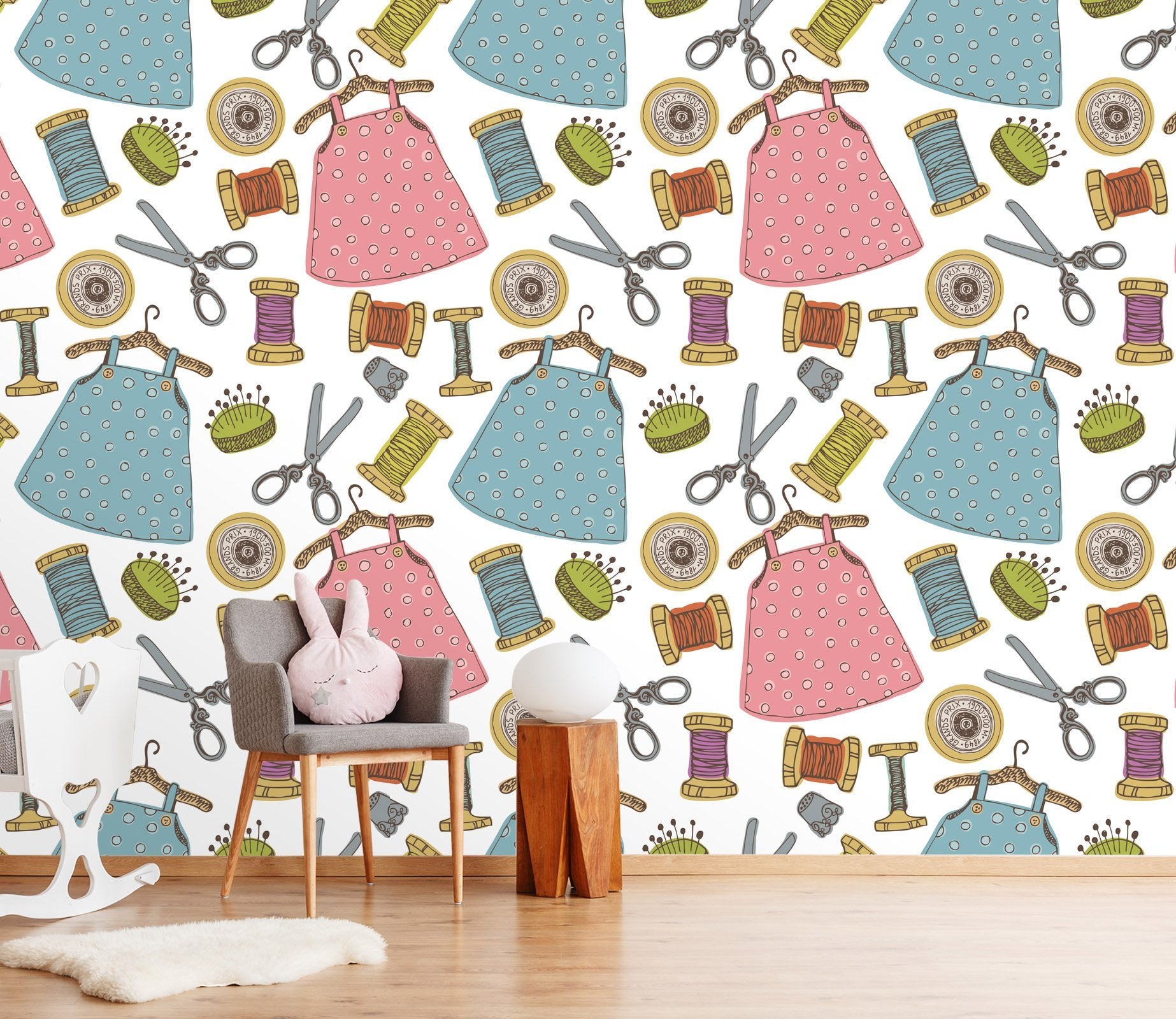 3D Scissors Apron 269 Wallpaper AJ Wallpaper