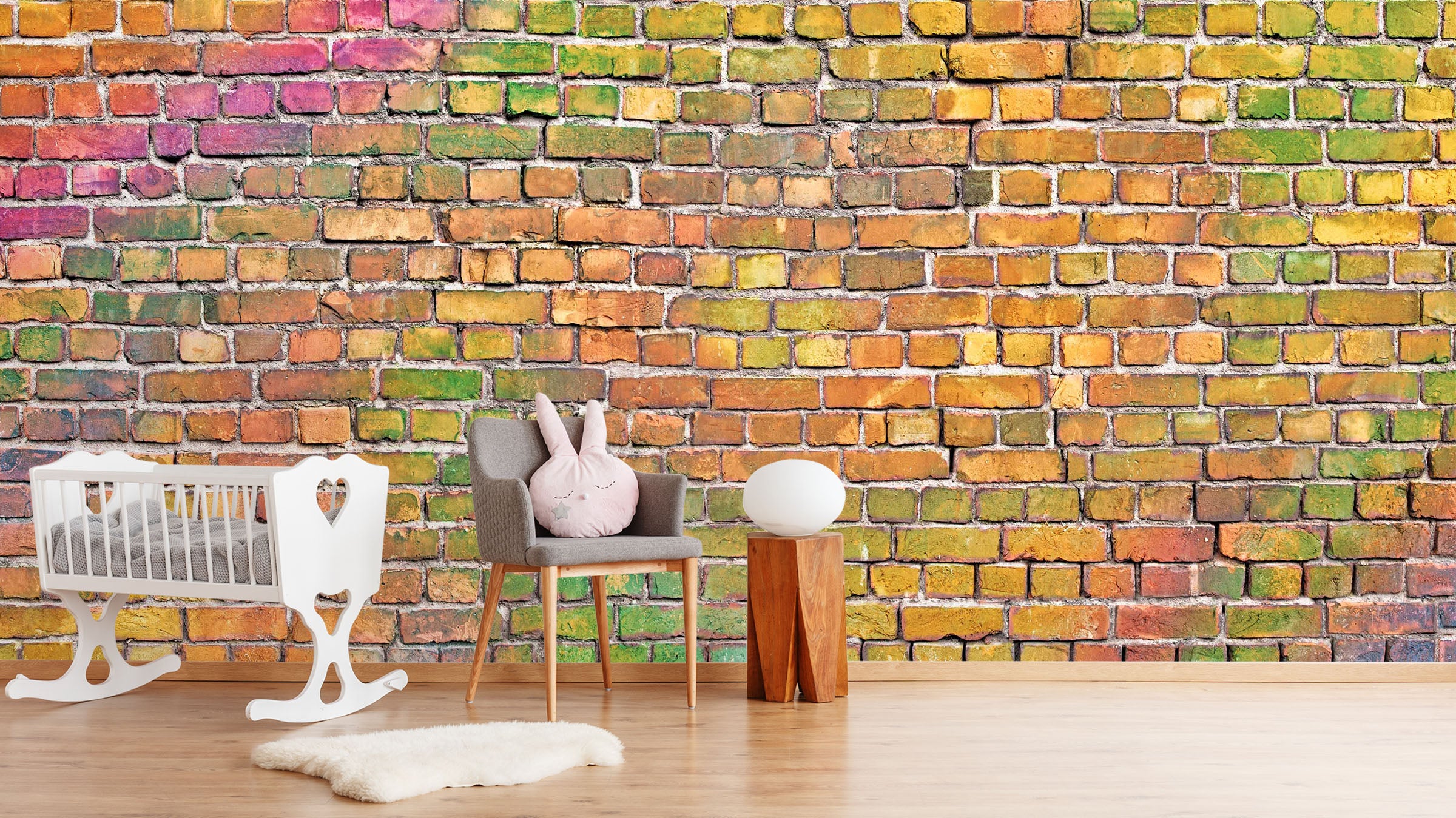 3D Colored Brick Wall 84 Wall Murals
