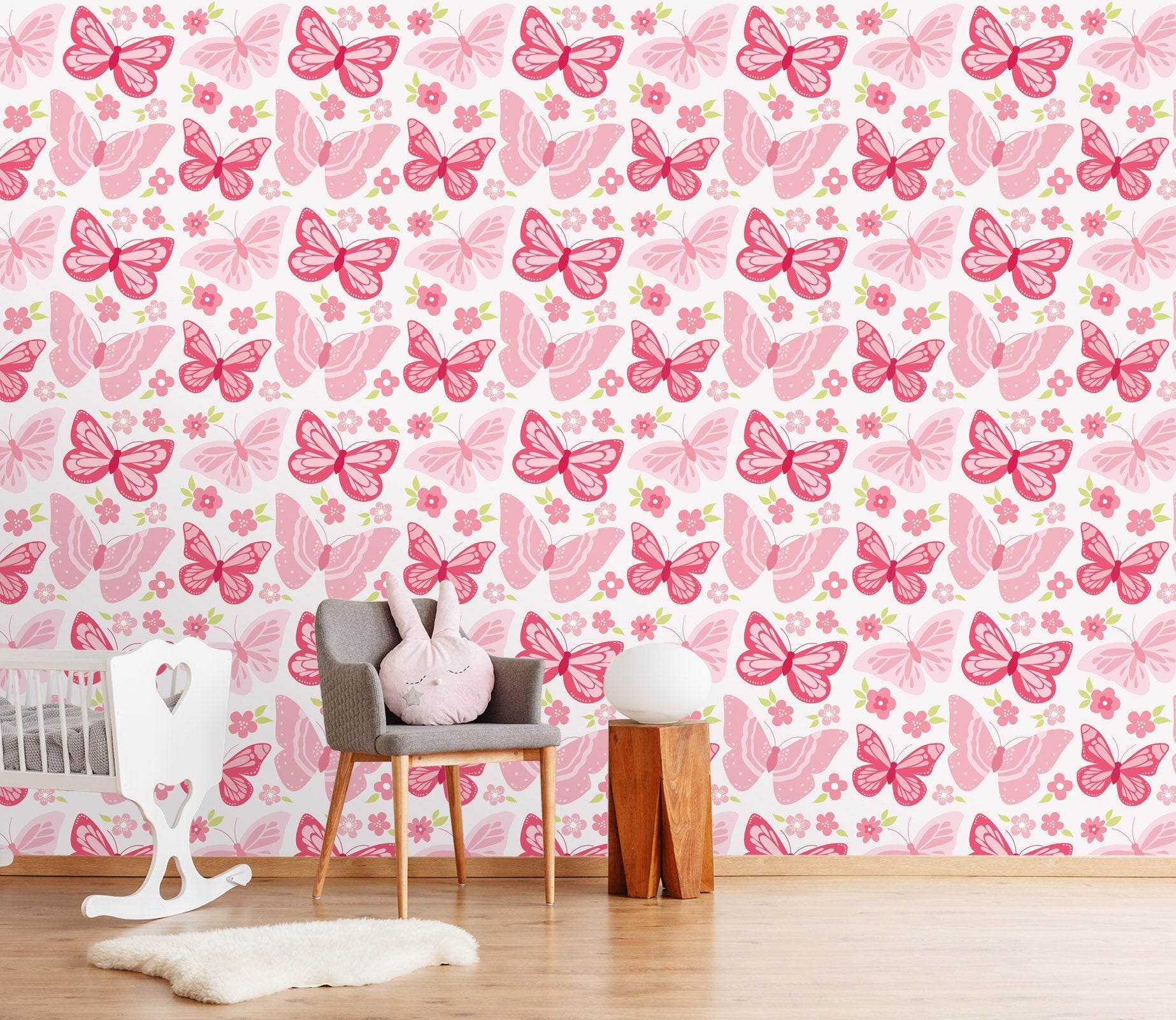 3D Pink Butterfly 404 Wallpaper AJ Wallpaper