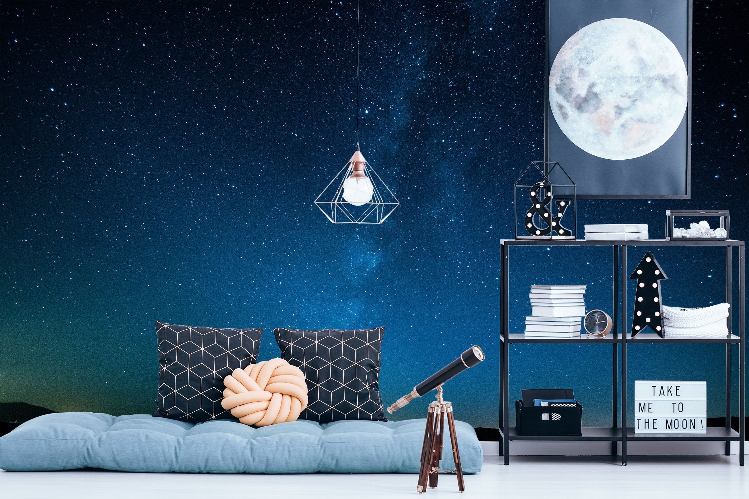 3D Blue Starry Sky 658 Wallpaper AJ Wallpaper