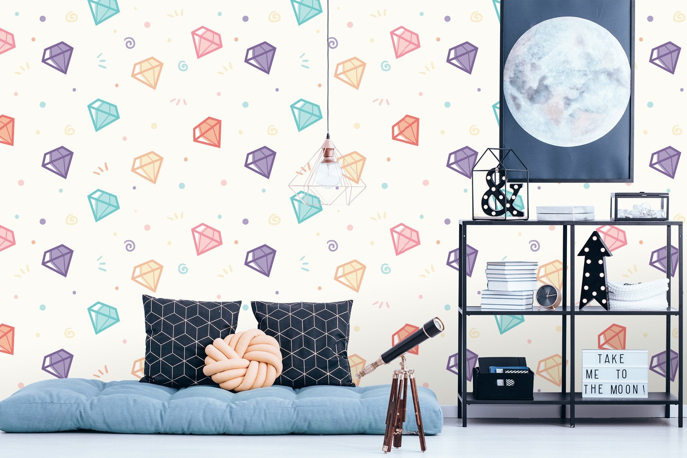 3D Colored Diamond 428 Wallpaper AJ Wallpaper