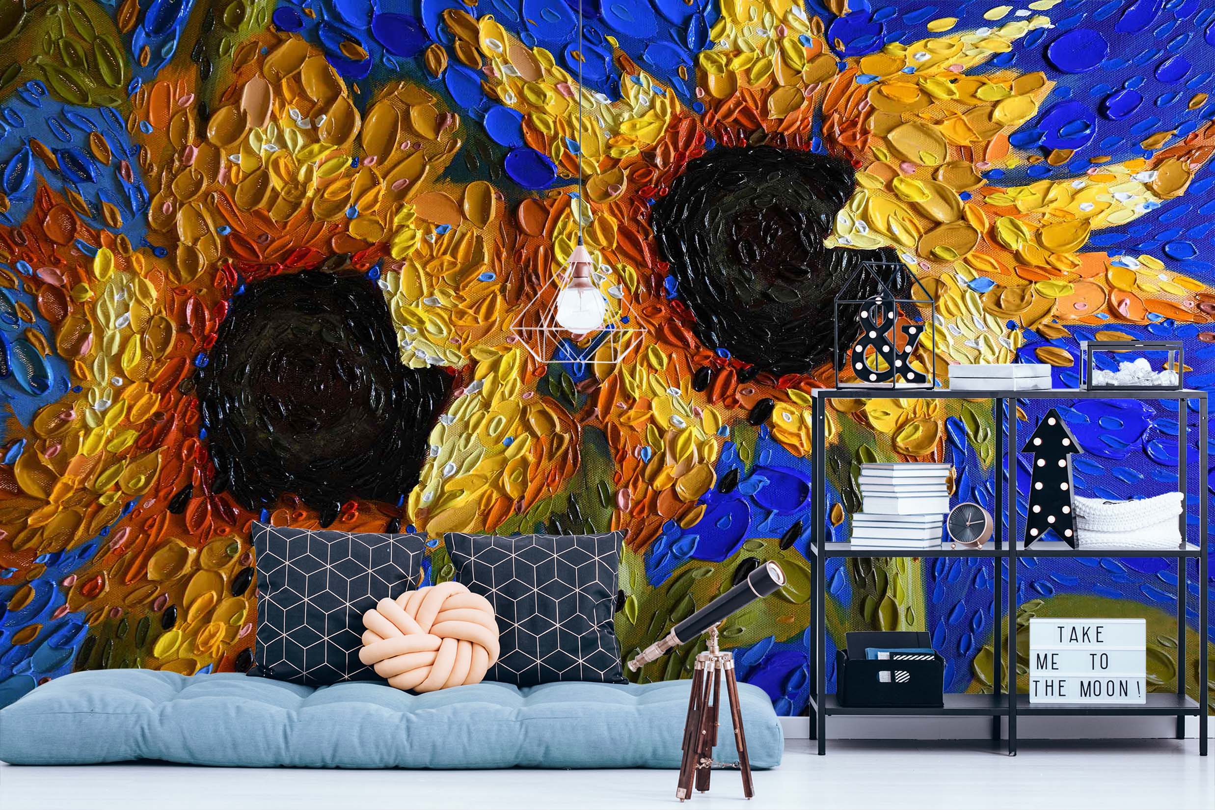 3D Sunflower 1402 Dena Tollefson Wall Mural Wall Murals