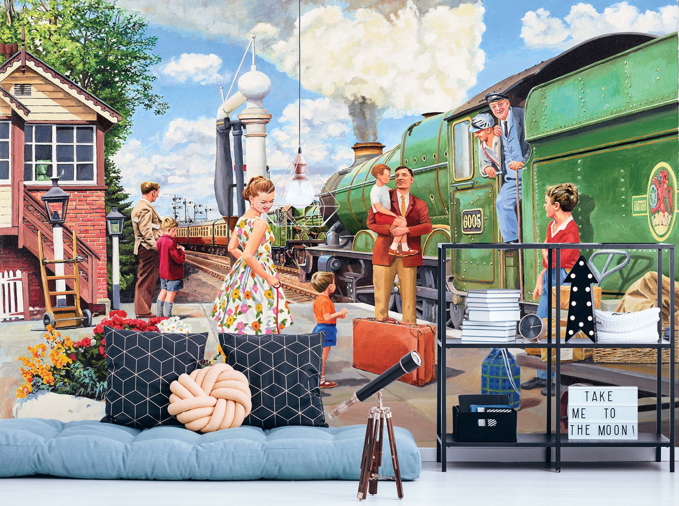 3D The Train Driver 1068 Trevor Mitchell Wall Mural Wall Murals