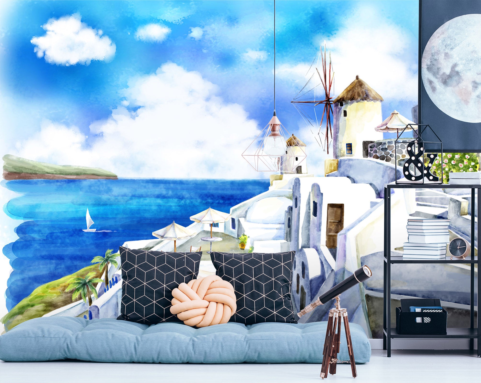 3D Hand Painted Aegean Sea 035 Wall Murals