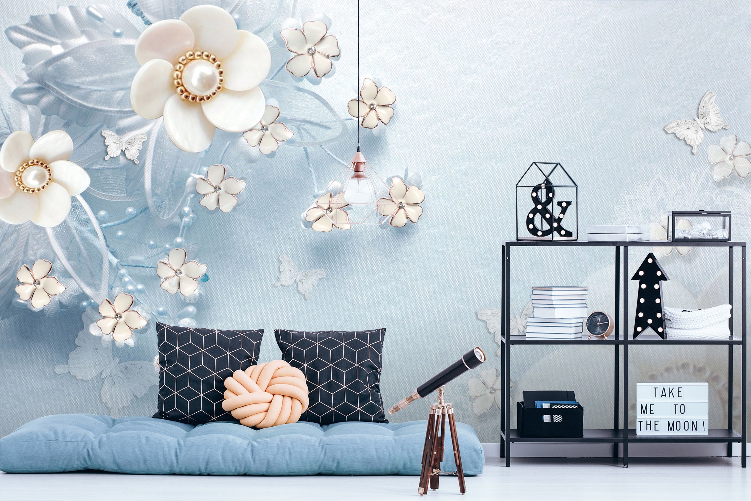 3D Modern Flowers 1488 Wall Murals