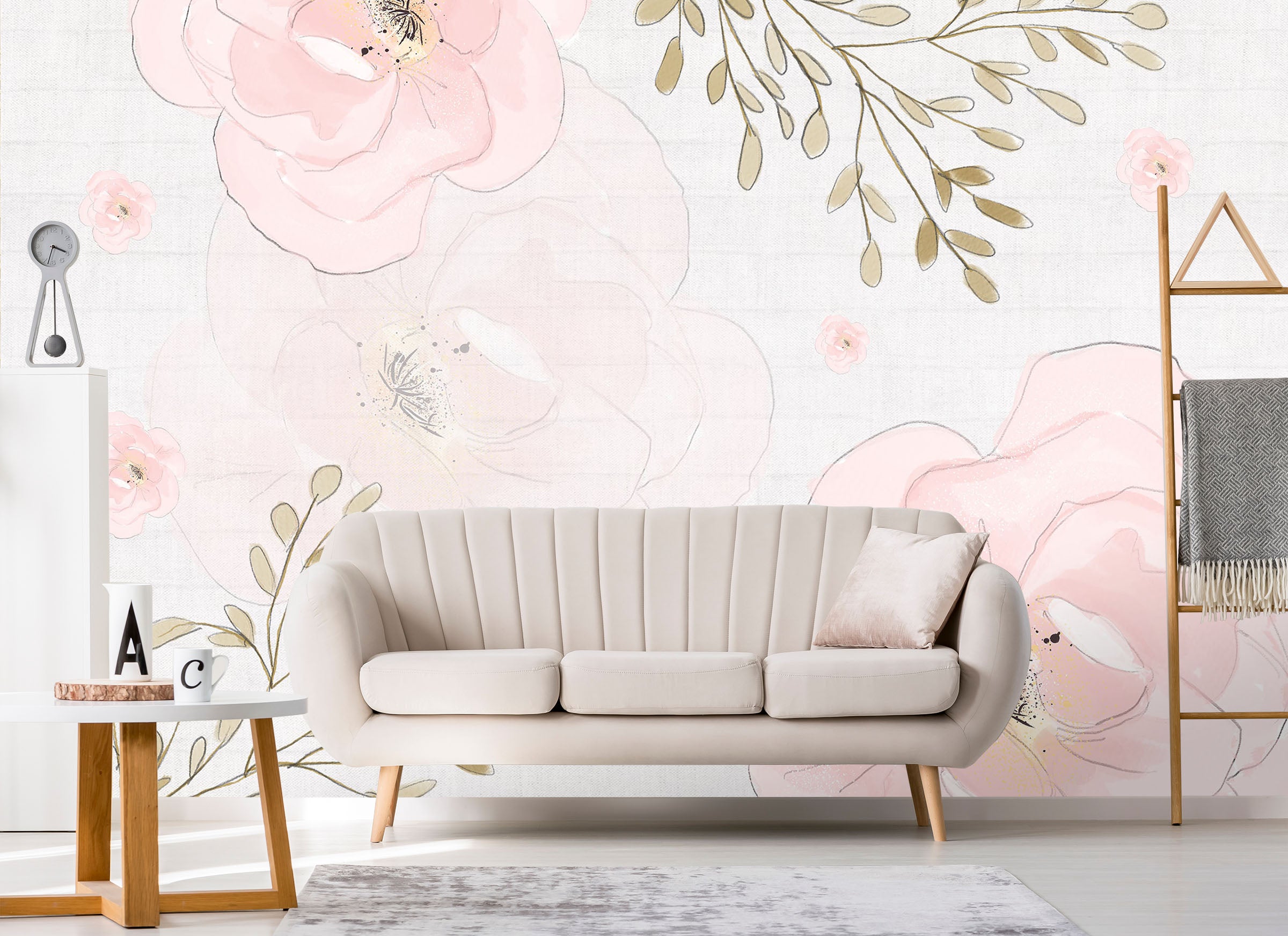 3D Pink Flowers 1538 Wall Murals