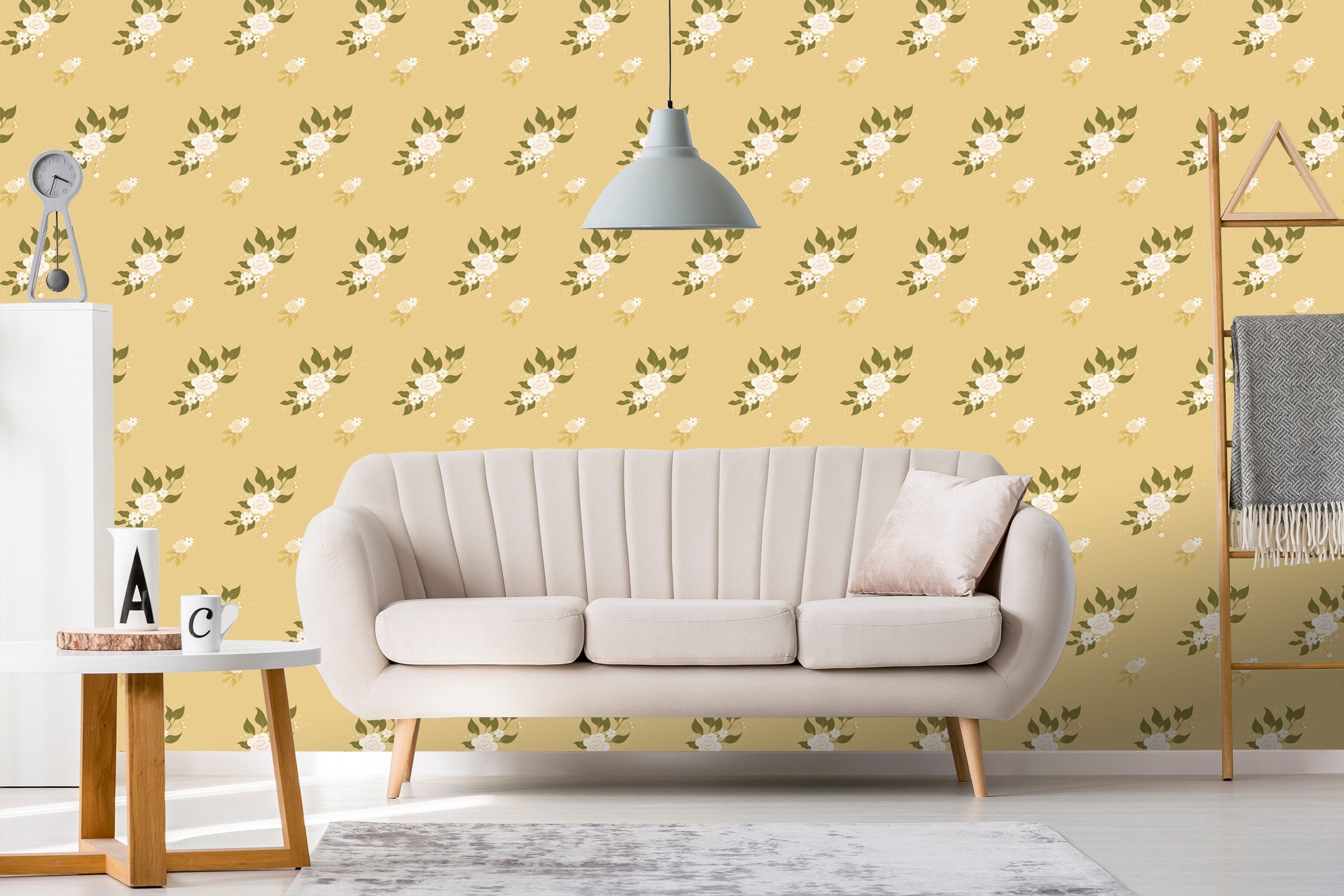 3D Yellow Bottom Flower 449 Wallpaper AJ Wallpaper