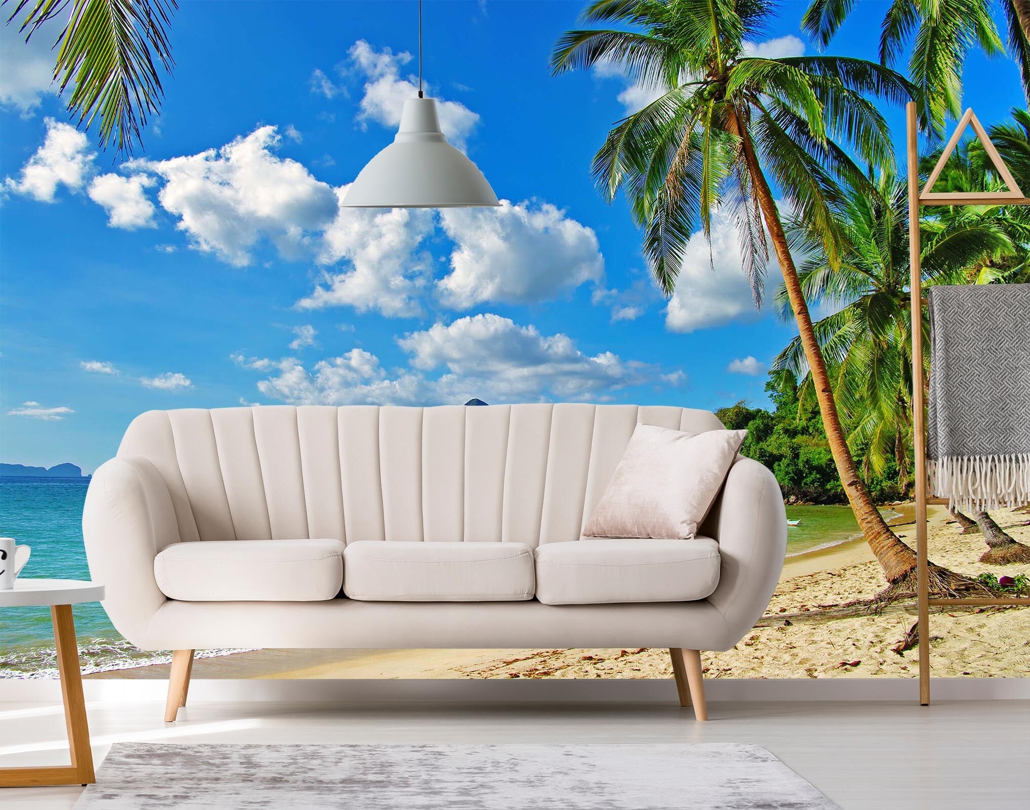 3D Coconut Tree Seaside 40 Wall Murals Wallpaper AJ Wallpaper 2