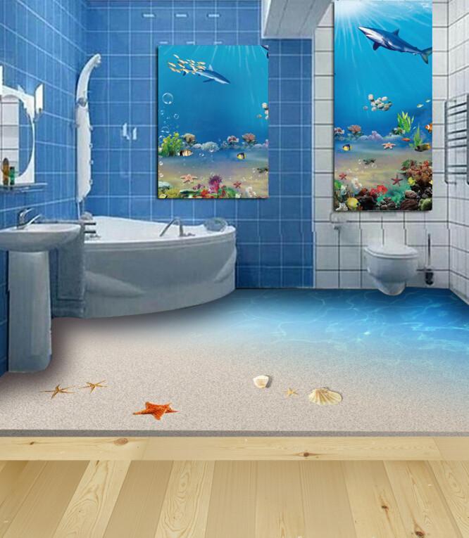 3D Dreamland Beach Floor Mural Wallpaper AJ Wallpaper 2