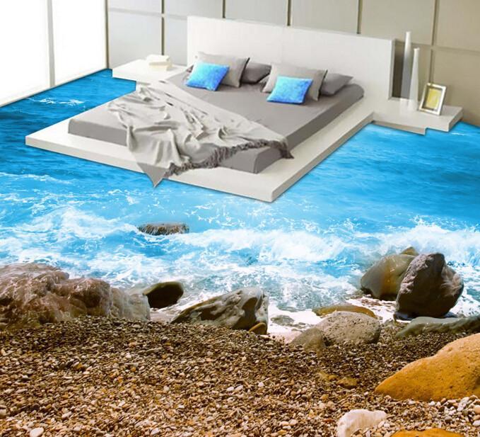 3D Beautiful Coast Floor Mural Wallpaper AJ Wallpaper 2