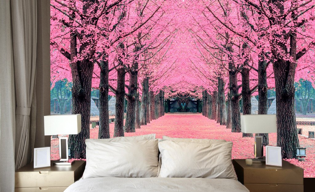 3D Cherry Tree Path 744 Wallpaper AJ Wallpaper