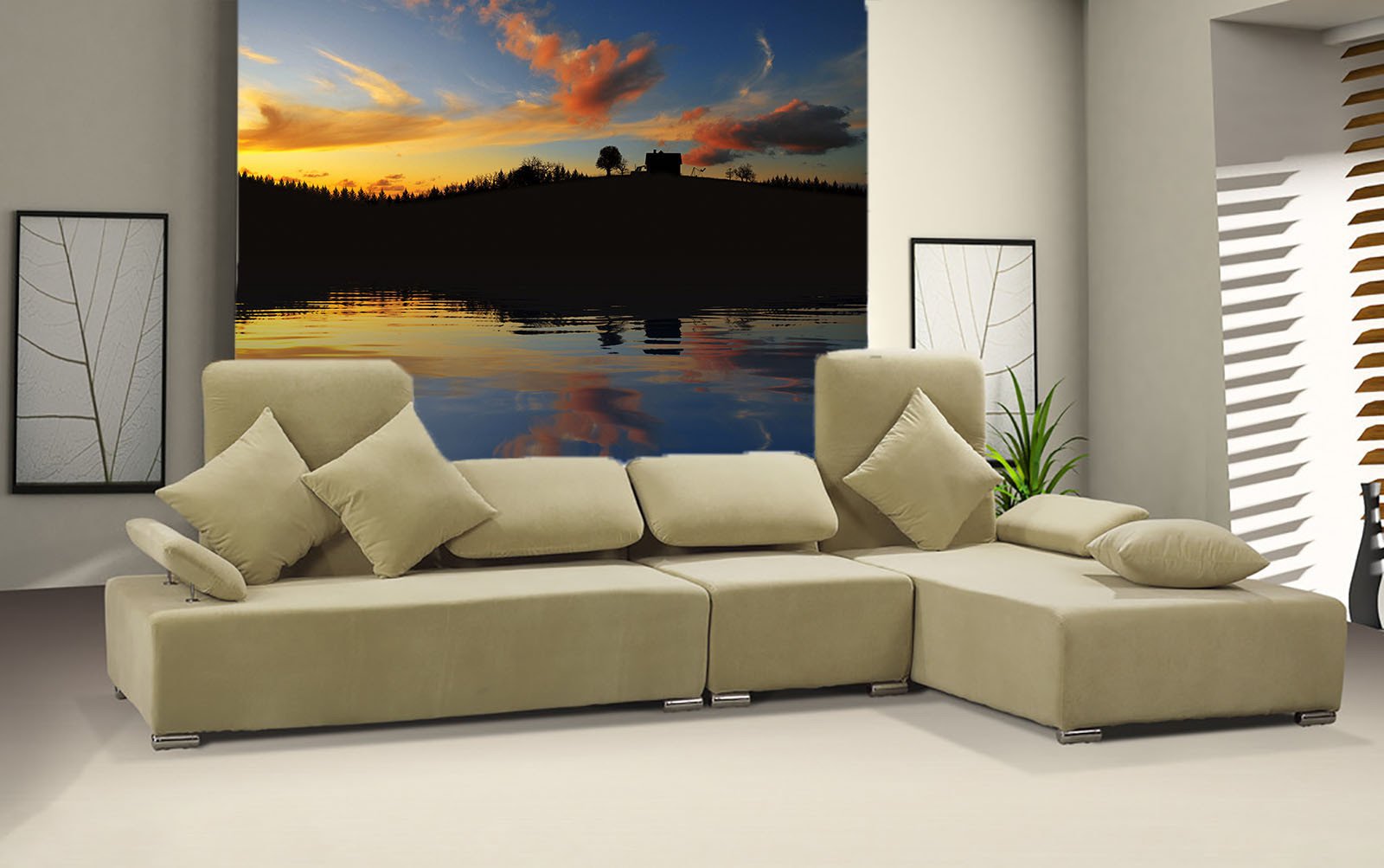 Mountain Lake Sunset Wallpaper AJ Wallpaper