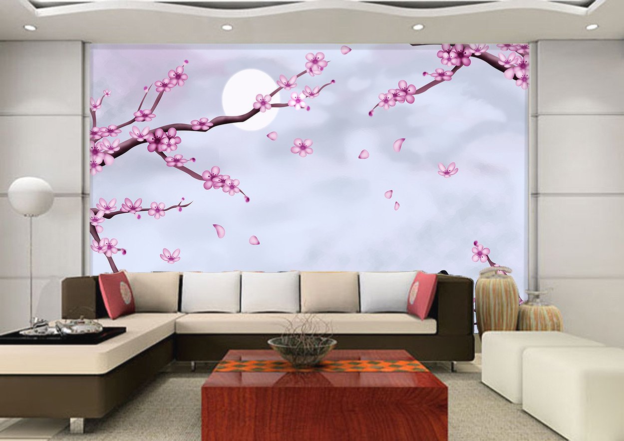 3D Cherry Flower Branch 038 Wallpaper AJ Wallpaper