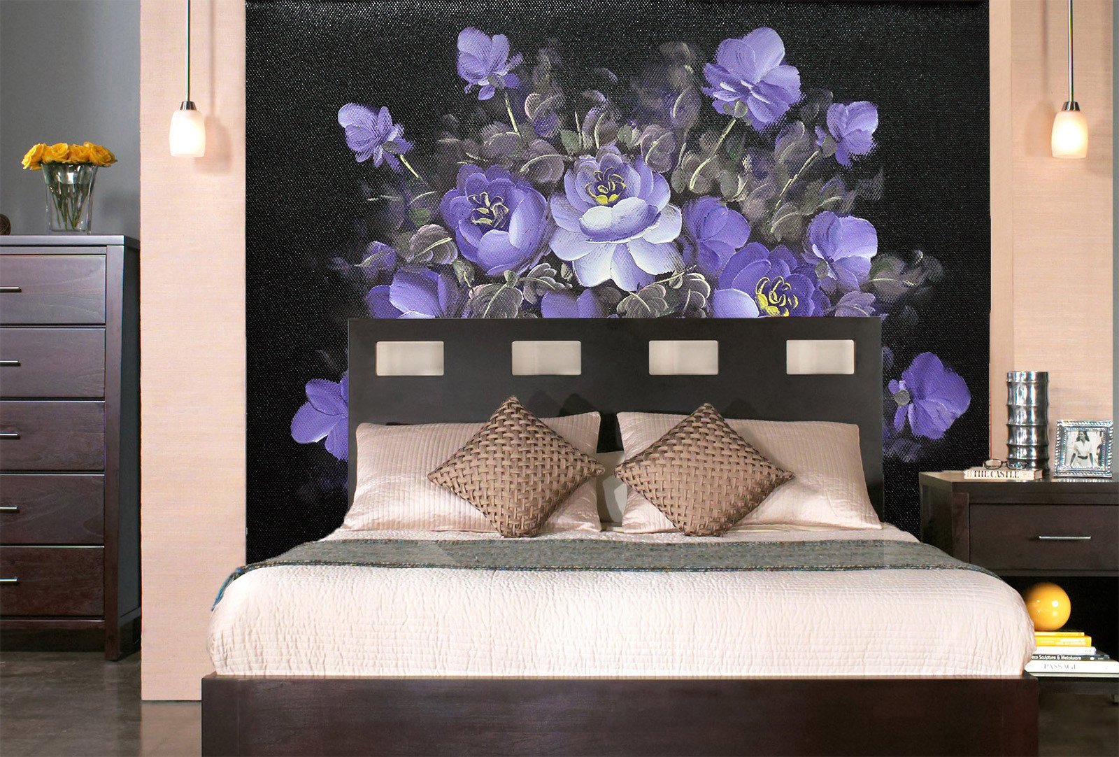 Blue Blossoms Vase Wallpaper AJ Wallpaper