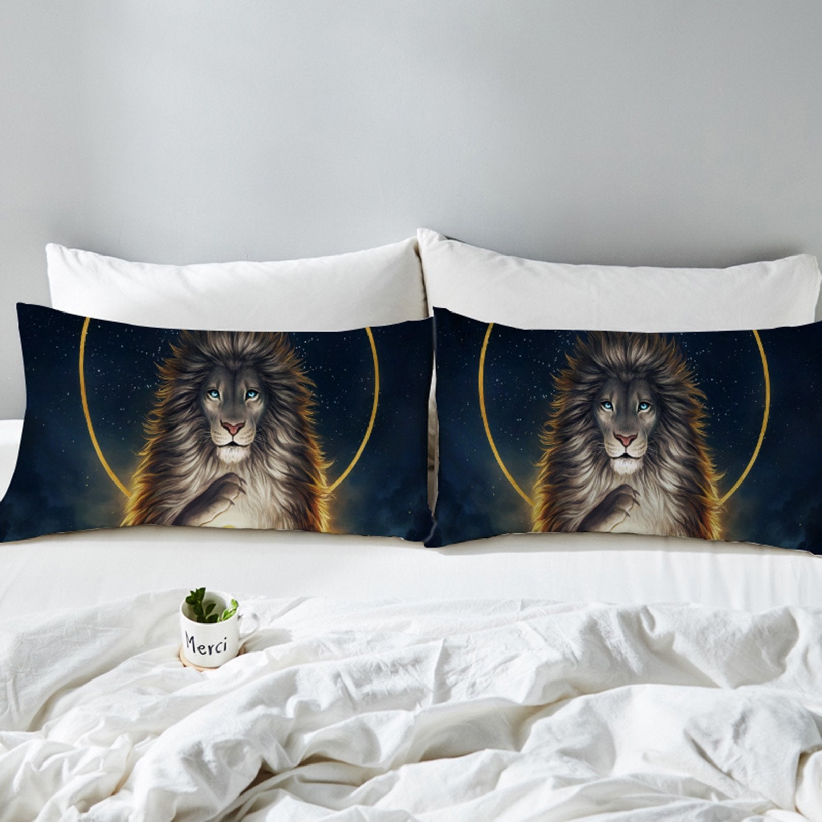 3D Lion Aura 178 Bed Pillowcases Quilt Wallpaper AJ Wallpaper