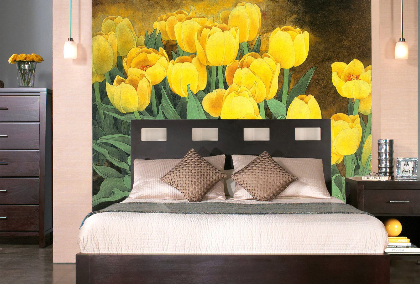 Yellow Tulips Wallpaper AJ Wallpaper