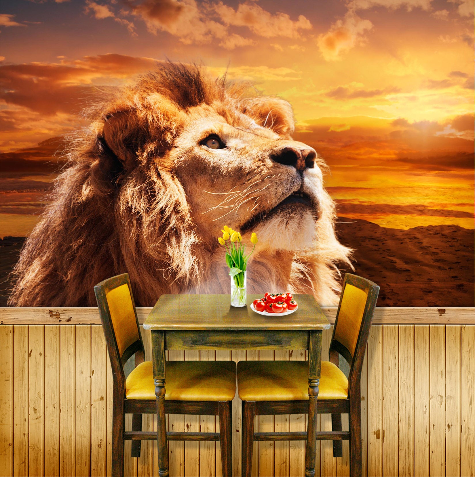 3D Steppe Lion 1054 Wall Murals