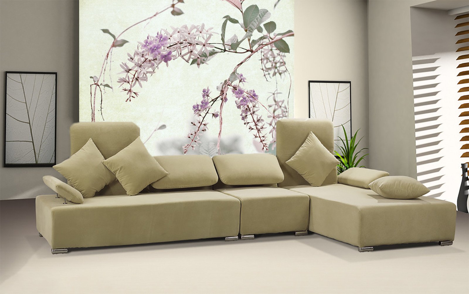 3D Westeria Flower Branch Wallpaper AJ Wallpaper