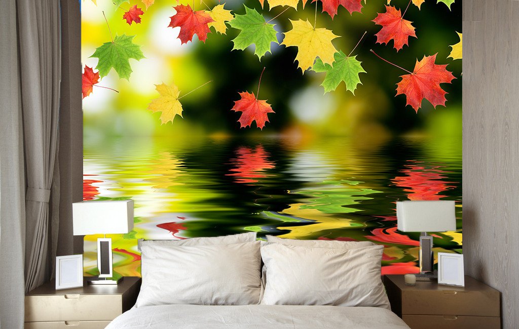 Colorful Falling Leaves Wallpaper AJ Wallpaper