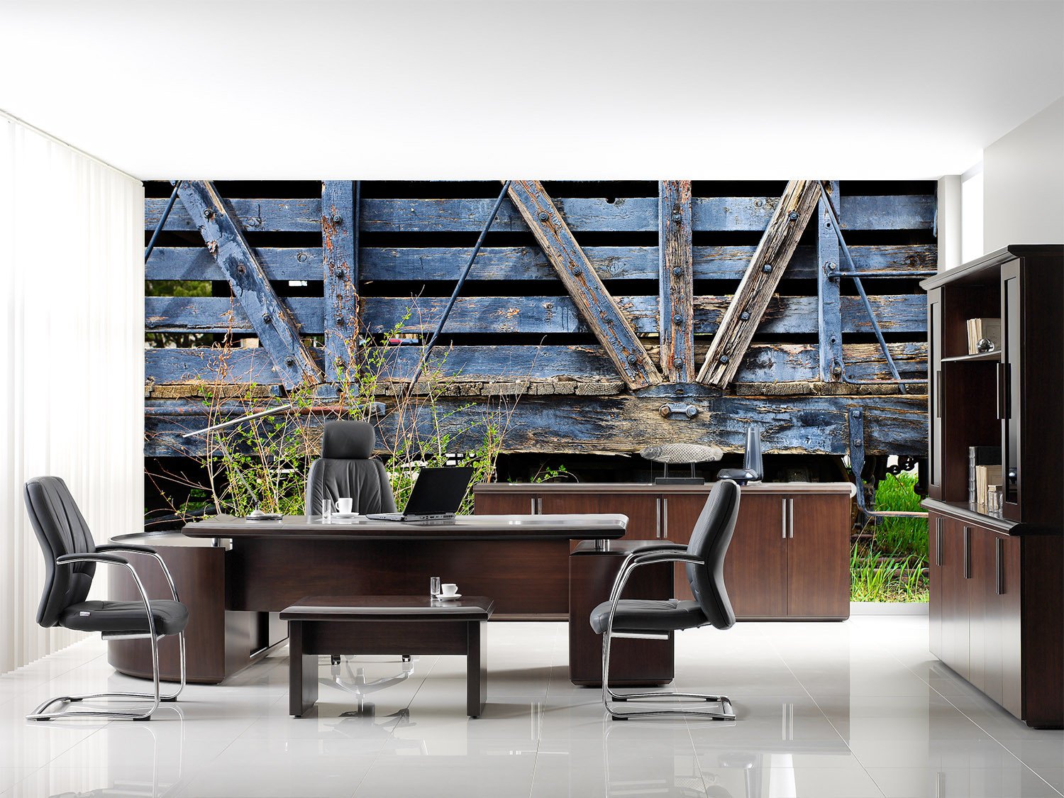 Train Wood Carriage Wallpaper AJ Wallpaper