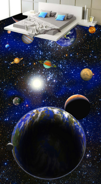 3D Beautiful Universe Floor Mural Wallpaper AJ Wallpaper 2