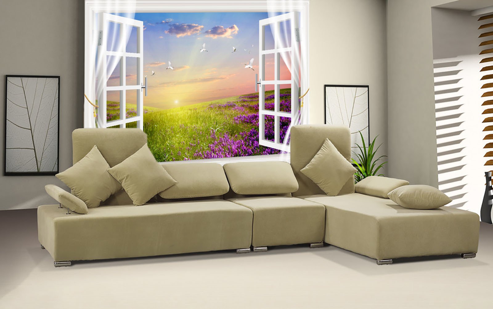 Beautiful Window Landscape Wallpaper AJ Wallpaper 2