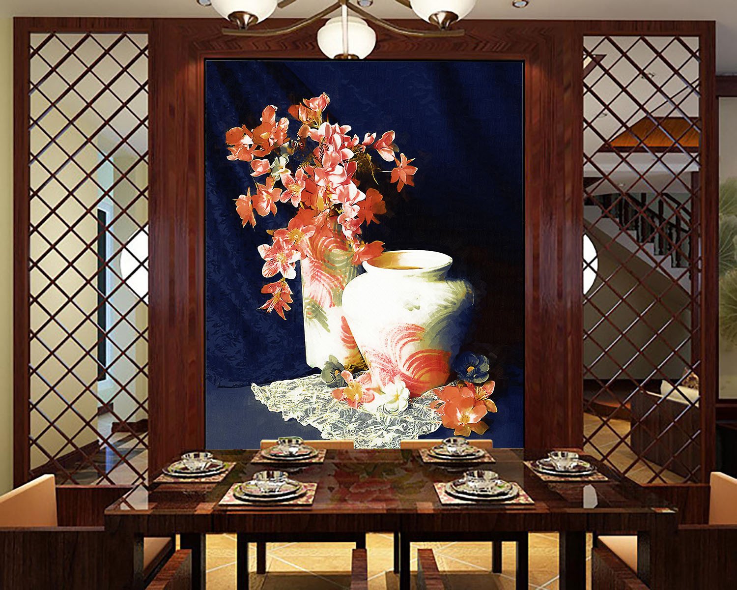 Flowers Pots Wallpaper AJ Wallpaper