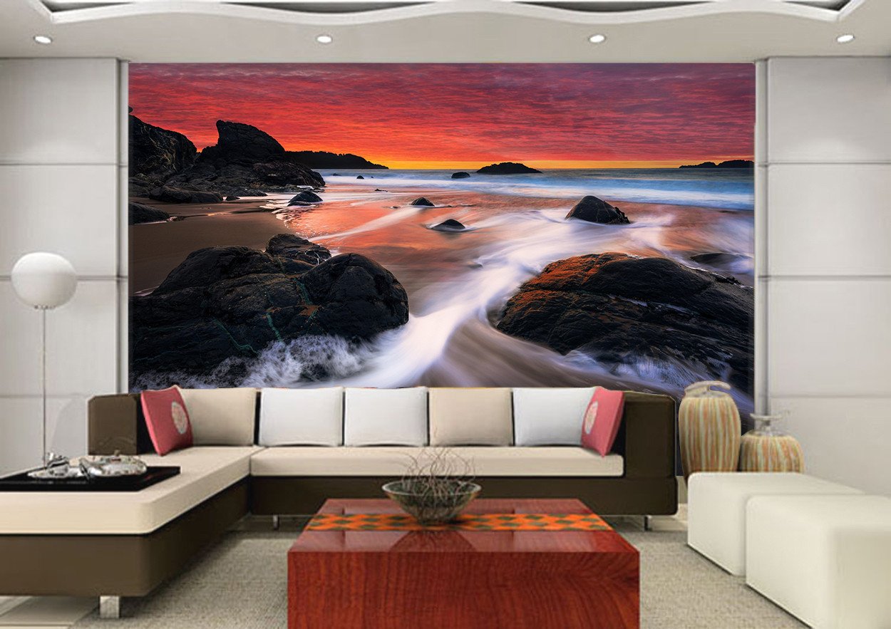 3D Red River Flowing 823 Wallpaper AJ Wallpaper